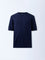 Ascot Navy Cable-Knit Relaxed-Fit Cotton T-Shirt