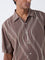 Ascot Brown Abstract Patterns Relaxed-Fit Shirt
