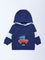 HOP Baby Boys Navy Printed Hooded Cotton Sweatshirt