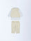 HOP Baby Beige Solid Cotton Shirt, Waistcoat, Pants and Bow Set