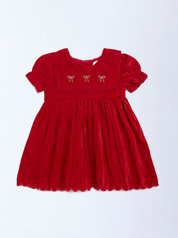 HOP Baby Red Fit-And-Flare Dress