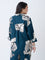 Gia Teal Foliage Printed Shirt