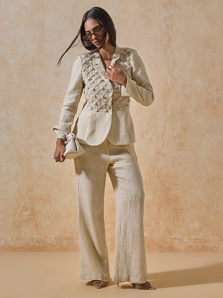 Embroidered Ivory Jacket