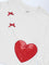 HOP Kids Off-White Heart Embellished Cotton Top