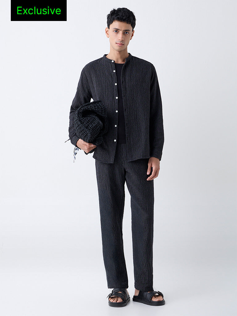 ETA Black Relaxed-Fit Mid-Rise Cotton Pants - Exclusive