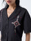 Bombay Paisley Black Embroidered Cotton-Blend Shirt