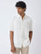 Ascot Off-White Floral Design Relaxed-Fit Shirt