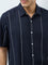 Ascot Navy Stripe Printed Relaxed-Fit Shirt