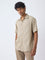 Ascot Taupe Printed Relaxed-Fit Shirt