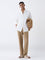 ETA White Solid Relaxed-Fit Cotton Shirt