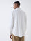 ETA White Solid Relaxed-Fit Cotton Shirt