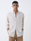 ETA Off-White Striped Relaxed-Fit Cotton Shirt