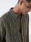 ETA Olive Striped Relaxed-Fit Cotton Shirt