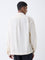 ETA Off-White Floral Embroidered Relaxed-Fit Cotton Shirt