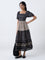Bombay Paisley Black Printed Cotton Tiered Dress