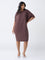 Gia Dark Brown Straight-Fit Dress