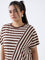Gia Brown Striped T-Shirt