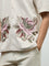 ETA Beige Floral Embroidered Relaxed-Fit Cotton Shirt