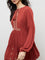 Bombay Paisley Rust Embroidered A-Line Dress