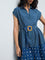 Bombay Paisley Blue Striped Cotton Shirt Dress with Belt