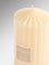 Westside Home Ivory Ribbed-Textured Pillar Candle