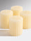 Westside Home Ivory Ribbed-Textured Votive Candles (Set of 4)