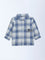 HOP Baby Boys Dusty Blue Checks Detailed Cotton Shirt
