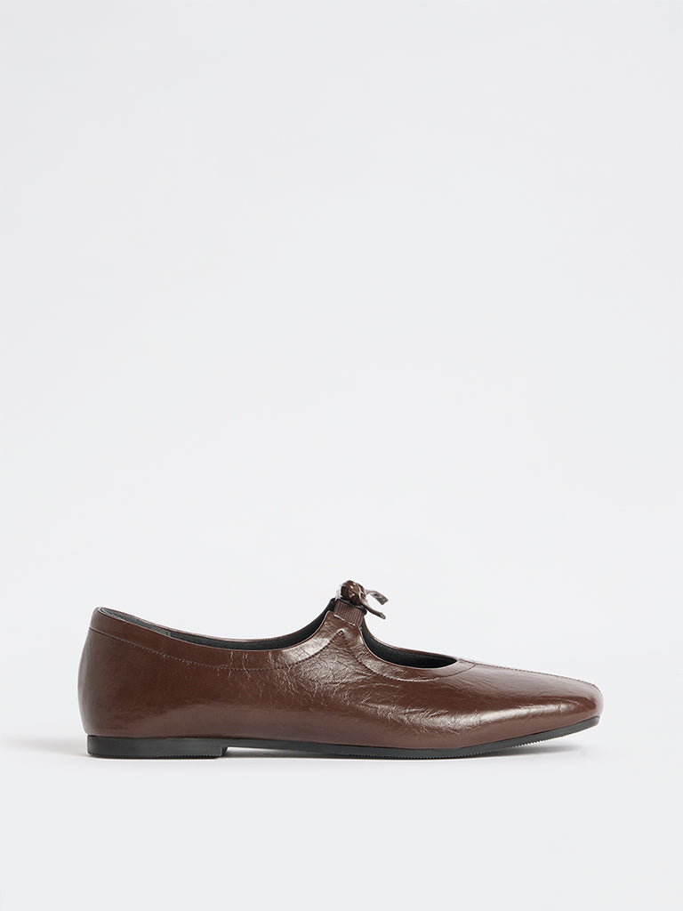 LUNA BLU Dark Brown Mary Jane Shoes