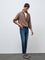 Nuon Dark Blue Faded Slim-Fit Mid-Rise Jeans