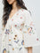 Bombay Paisley Off-White Cotton-Blend A-Line Dress