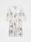 Bombay Paisley Off-White Cotton-Blend A-Line Dress
