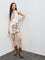 Bombay Paisley Off-White Floral Cotton Straight Dress
