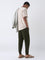 ETA Dark Olive Relaxed-Fit Mid-Rise Cotton-Blend Joggers