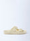 LUNA BLU Yellow Dual-Strap Slip-On Sandals