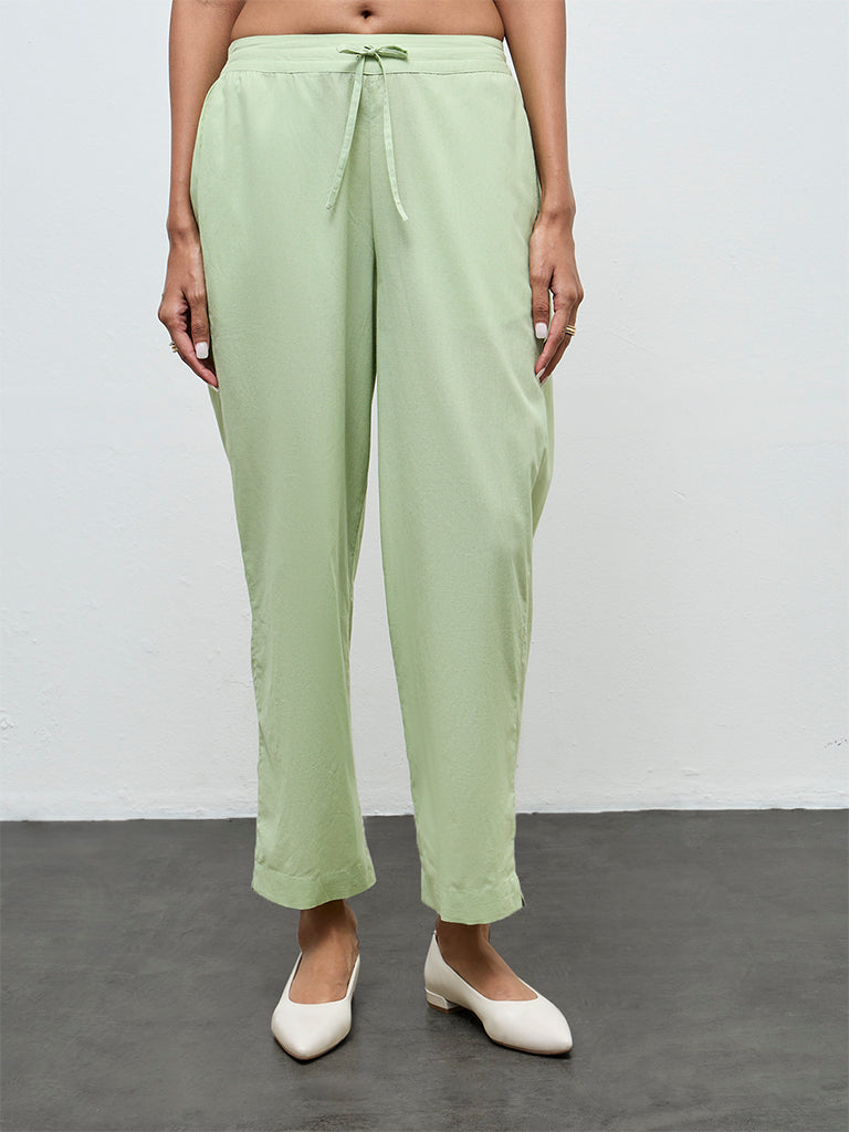 Zuba Green Cotton Pants