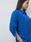 Gia Blue Self-Textured Blouse