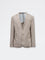 Ascot Taupe Checkered Relaxed-Fit Linen Blazer