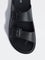 SOLEPLAY Black Buckle-Detailed Slip-On Sandals