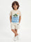 HOP Kids Boys Blue Tropical Printed Cotton T-Shirt