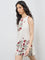 Bombay Paisley Off-White Floral Cotton Straight Dress