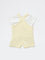 HOP Baby Boys Yellow Printed Cotton T-Shirt and Dungaree Set