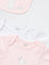 HOP Baby Girls Pink Cotton Romper and Bib -Pack of 2