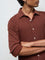 ETA Brown Striped Relaxed-Fit Cotton Shirt