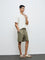 ETA White Self-Textured Relaxed-Fit Cotton-Blend Polo T-Shirt