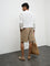 ETA Taupe Relaxed-Fit Mid-Rise Cotton Shorts