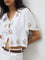 LOV White Floral Embroidered Top