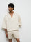 ETA Off-White Textured Relaxed-Fit Cotton Shirt