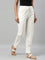 Women Solid Cream Comfort Fit Cotton Pants