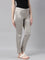 Women Solid Silver Mid Rise Shiny Pants