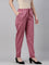 Women Solid Light Wine Comfort Fit Cotton Pants